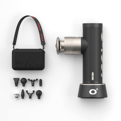 O'Yeet Massage Gun for Athletes, NEX Pro Mini Percussion Massager Gun, for Pain Relief, High-Intensity Vibration with Portable Case and Professional Training Guide, Grey