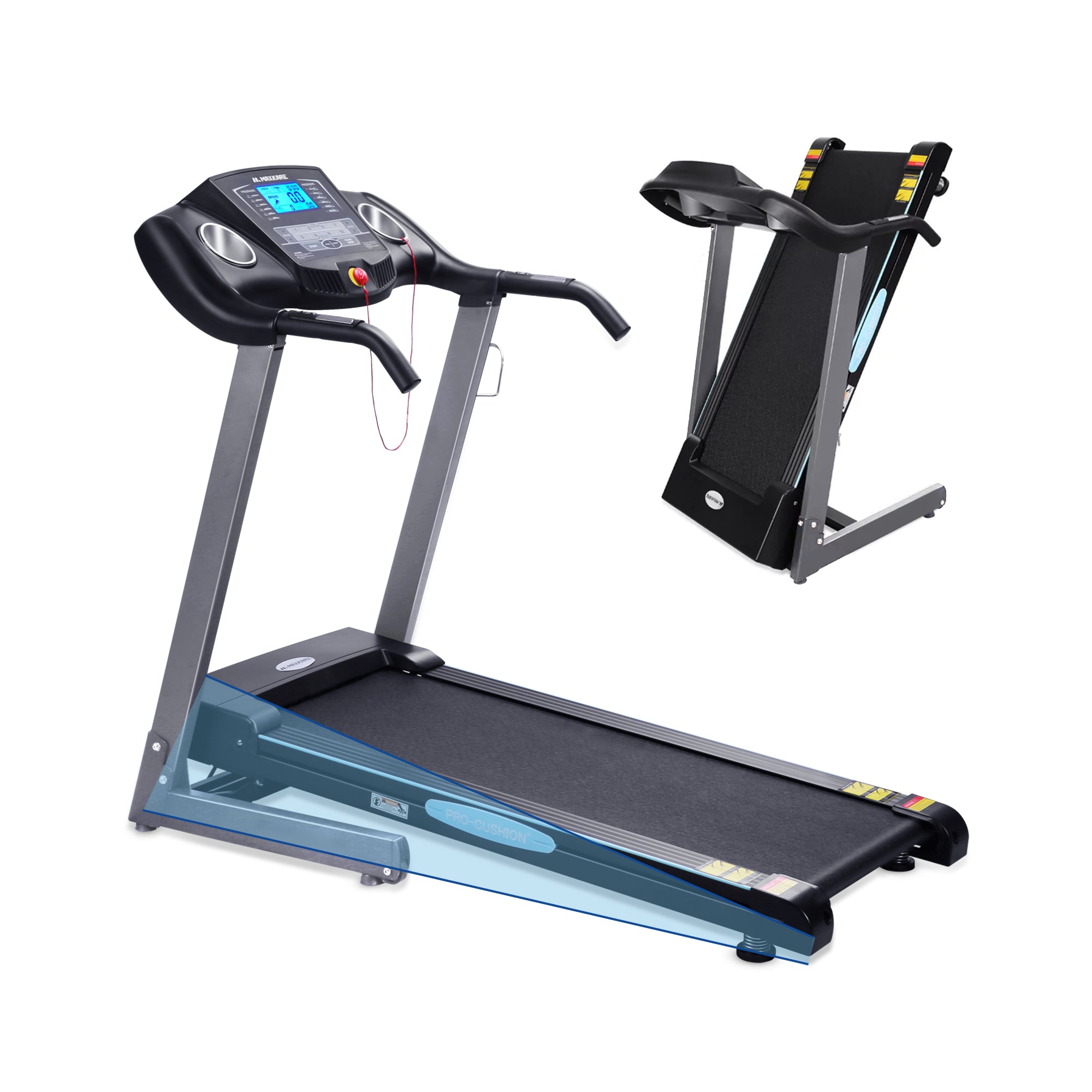 Load image into Gallery viewer, MaxKare Treadmill with 12% Auto Incline Folding Treadmill Running Machine 2.5 HP Power 8.5 MPH Speed with 15 Preset LCD Display for Home Use
