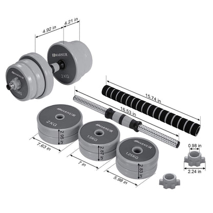 Adjustable Dumbbell Barbell Weight Set, 44 LB Dumbbell Barbell Set with Connecting Rod Used as Barbell Weight Set for Exercises Fitness, Home Gym Weights for Men and Women