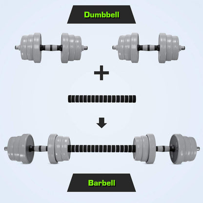 Adjustable Dumbbell Barbell Weight Set, 44 LB Dumbbell Barbell Set with Connecting Rod Used as Barbell Weight Set for Exercises Fitness, Home Gym Weights for Men and Women