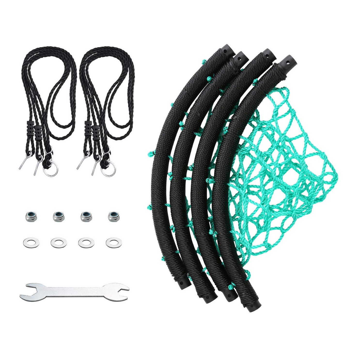MaxKare 41'' Web Tree Swing Saucer Spider Swing Adjustable Detachable Nylon Rope Swing, Maximum Load of 600 Lbs, Indoor Outdoor Play Set Christmas Gift for Kids