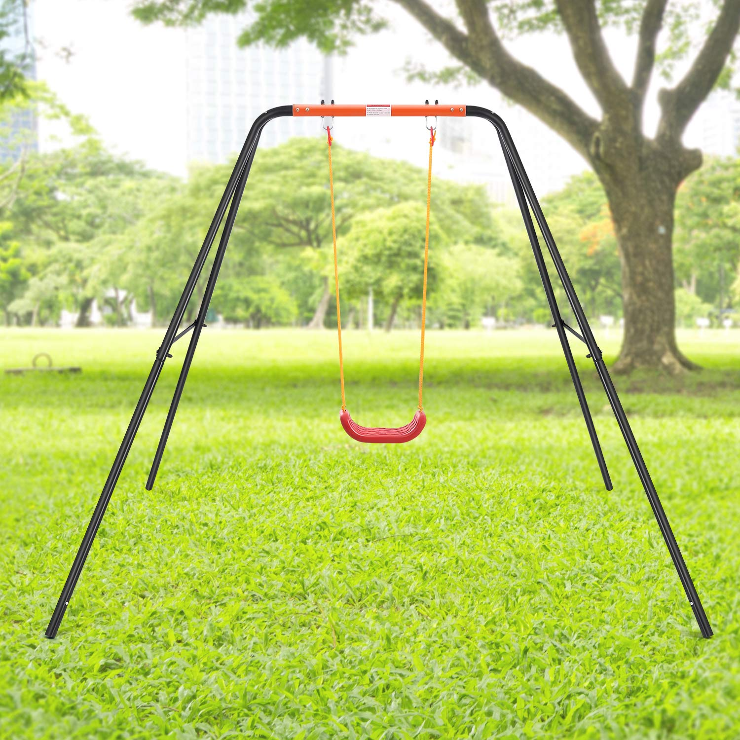 Load image into Gallery viewer, MaxKare Metal Swing Set for Backyard Playground Swing Set Suitable for Kids Toddlers Porch Backyard Single Set Outdoor
