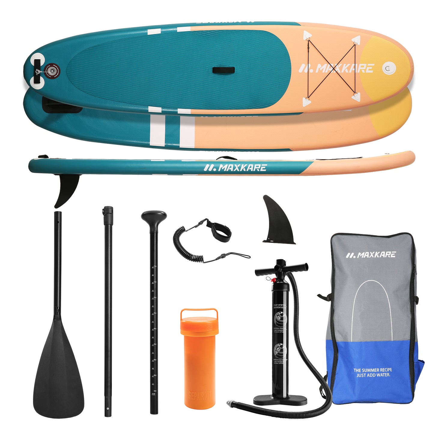 Maxkare Inflatable Stand Up Paddle Board for Kids Adult, 220 lbs Load Capacity, Pink