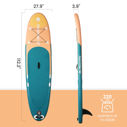 Maxkare Inflatable Stand Up Paddle Board for Kids Adult, 220 lbs Load Capacity, Pink