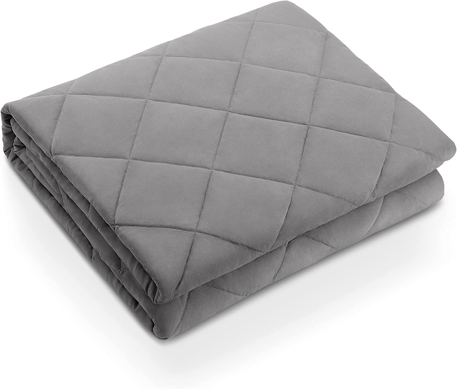 Load image into Gallery viewer, Weighted Blanket Twin Size 15 lbs for Adults (48&quot; x 72&quot;, Grey) Cooling Breathable Heavy Blanket Microfiber Material with Nontoxic Glass Beads Soft Thick Comfort Blanket for Deeper Sleep
