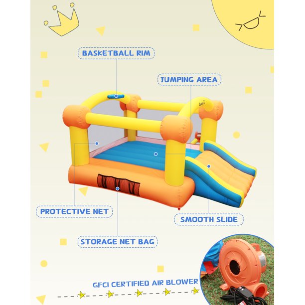 Load image into Gallery viewer, Kids Bounce House, Inflatable Blow up Slide with Air Blower, Jumping Houses for Kids
