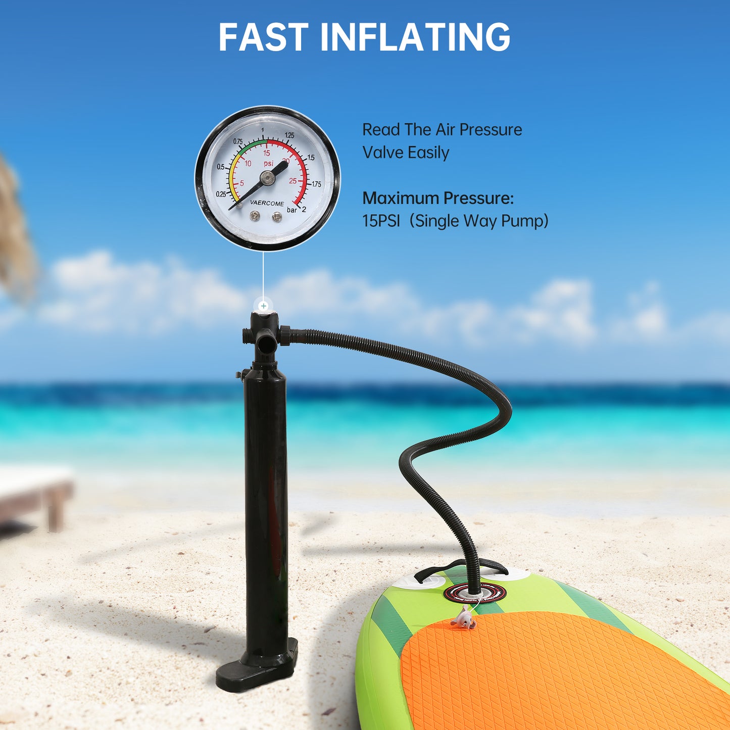Maxkare Inflatable Stand Up Paddle Board for Kids Adult, with Adjustable Aluminum Paddle, Pump, Repair Kit, Backpack and Bottom Fin, 220lbs Load Capacity