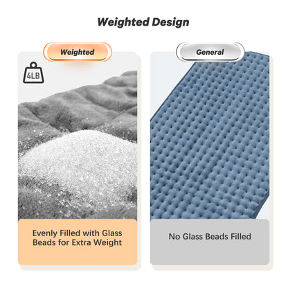 MaxKare Full Weighted Heating Pad for Back Pain & Cramps Relief, 18" X 33" Fast Heating Pad for Neck Shoulder Relief-Grey