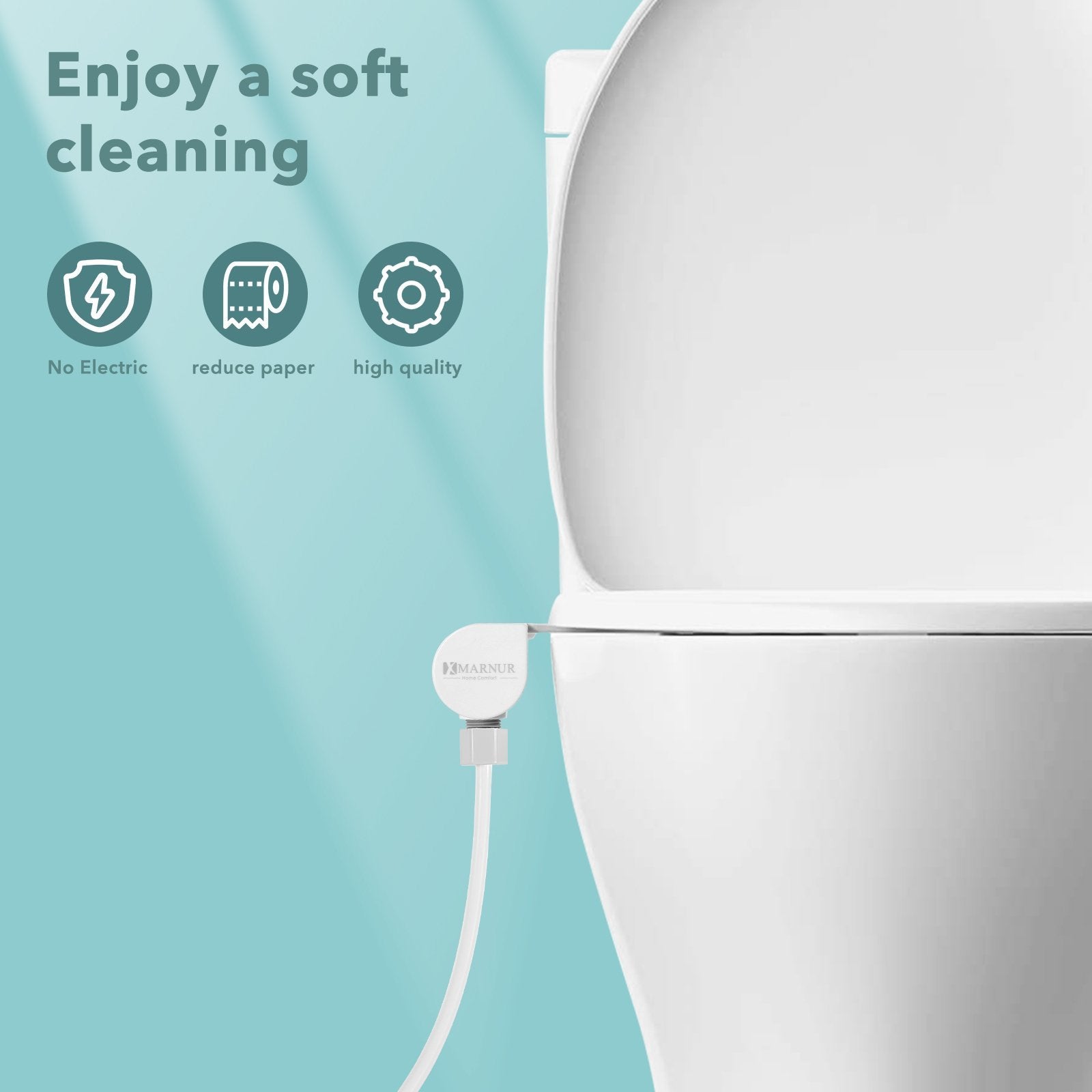 Bidet Toilet Attachment Non-Electric with Fresh Water Spay for Bottom Wash, User-friendly Single Knob and Self-Cleaning Nozzle Available - NAIPO