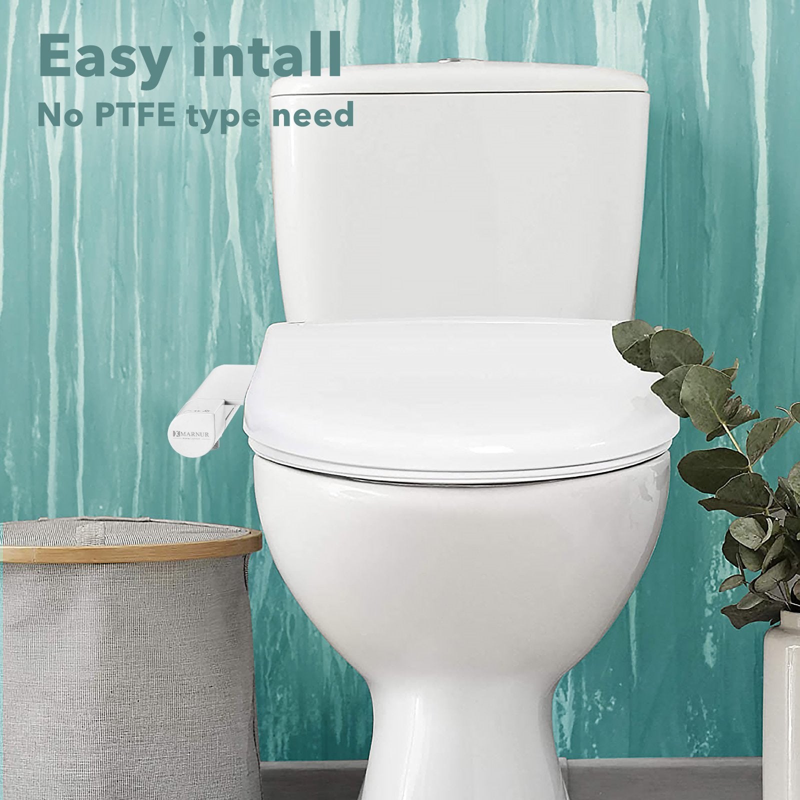 Bidet Toilet Attachment Non-Electric with Fresh Water Spay for Bottom Wash, User-friendly Single Knob and Self-Cleaning Nozzle Available - NAIPO
