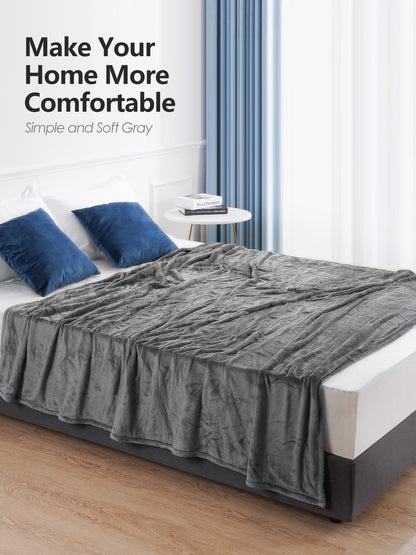 Electric Heated Blanket Full 72"x84"Oversized Flannel Heated Blanketfor Whole Body Warming, ETL and FCC Certification Fast Heating with 4 Heating Levels & 10 Hours Auto Off, Machine Washable - NAIPO