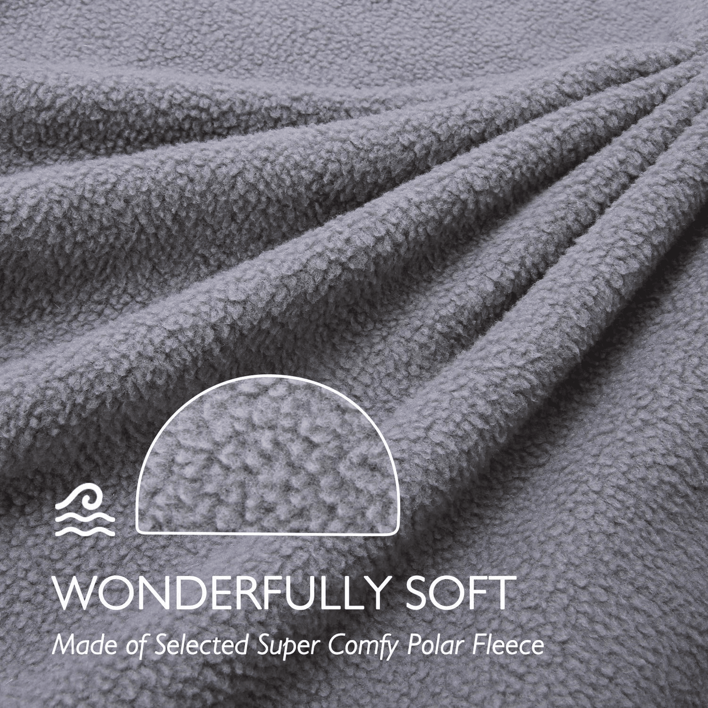 Electric Heated Blanket Full Size 77'' x 84'' Heated Throw for Whole Body Warming & Extra Large Size, 4 Heating Levels and 10H Auto-Off with Overheating Protection - Grey - NAIPO