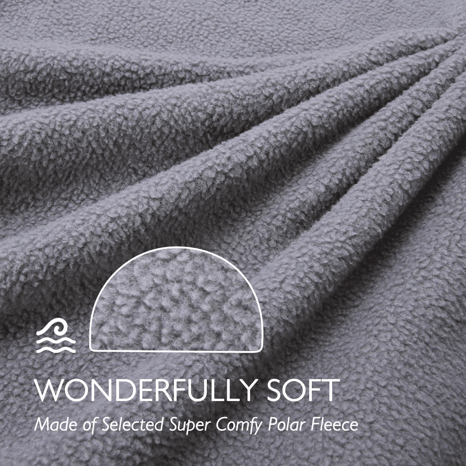 Electric Heated Blanket Full Size 77'' x 84'' Heated Throw for Whole Body Warming & Extra Large Size, 4 Heating Levels and 10H Auto-Off with Overheating Protection - Grey - NAIPO