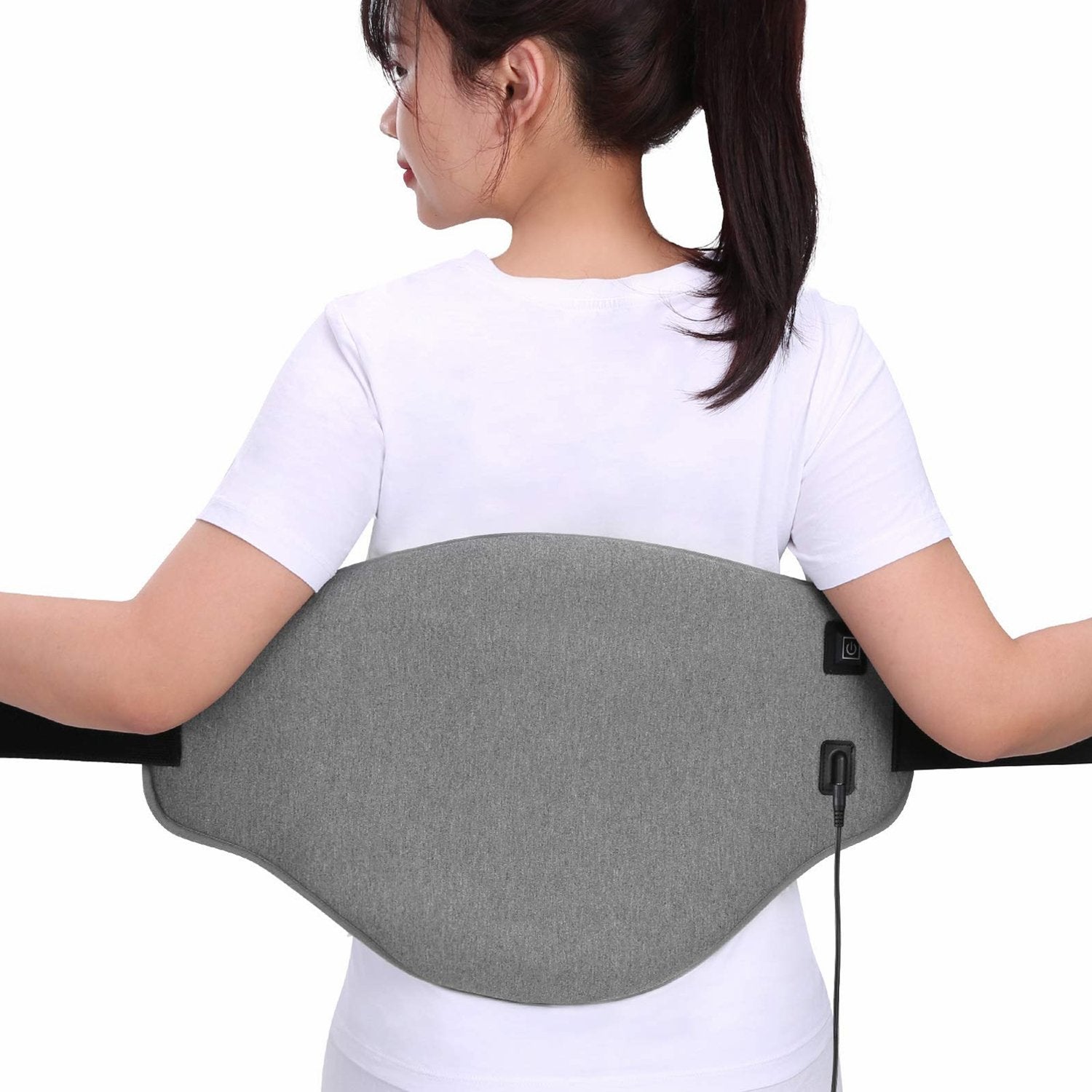 Load image into Gallery viewer, Electric Heating Pad for Lower Back &amp; Shoulder &amp; Abdomen, Large Waist Wrap Belt with Adjustable Flexible Straps, Portable Heating Pad Wraps 3 Heat Settings &amp; 2 Hours Auto Off, Washable, 32 x 54 cm - NAIPO
