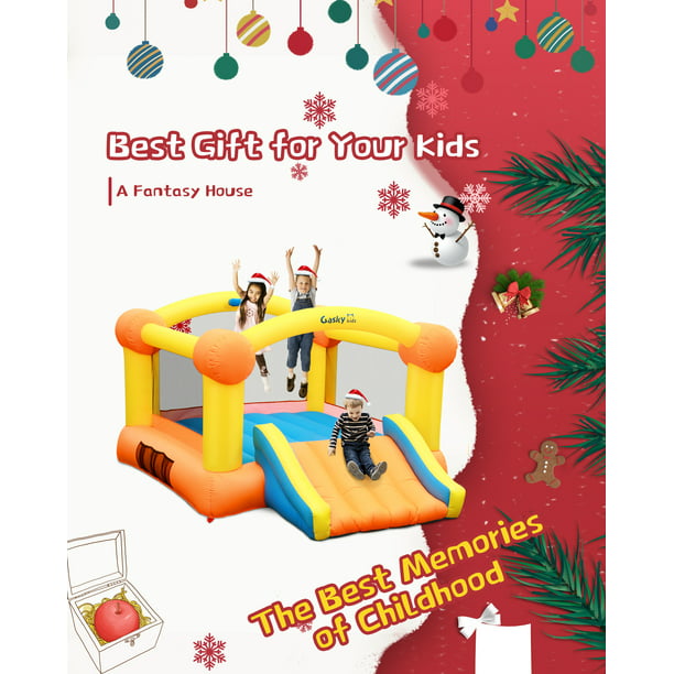 Kids Bounce House, Inflatable Blow up Slide with Air Blower, Jumping Houses for Kids