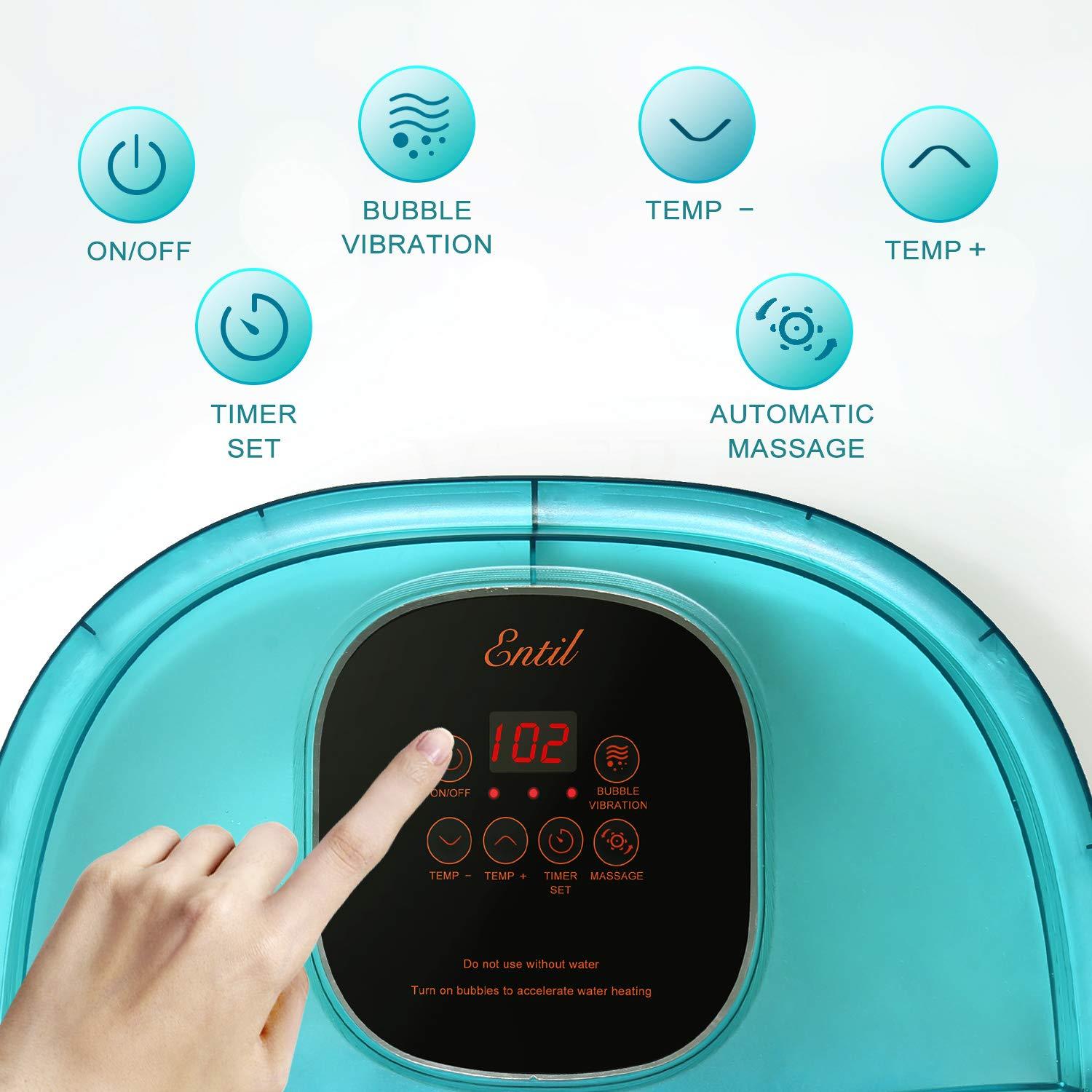 Load image into Gallery viewer, Foot Spa Bath Massager with 6 Motorized Rollers, Multifunction with Heat, Automatic Massage, Bubble Surging and Vibration, Pedicure Tub, 30-60mins Timer and +/- Temperature for Soothe Your Tired Feet - NAIPO
