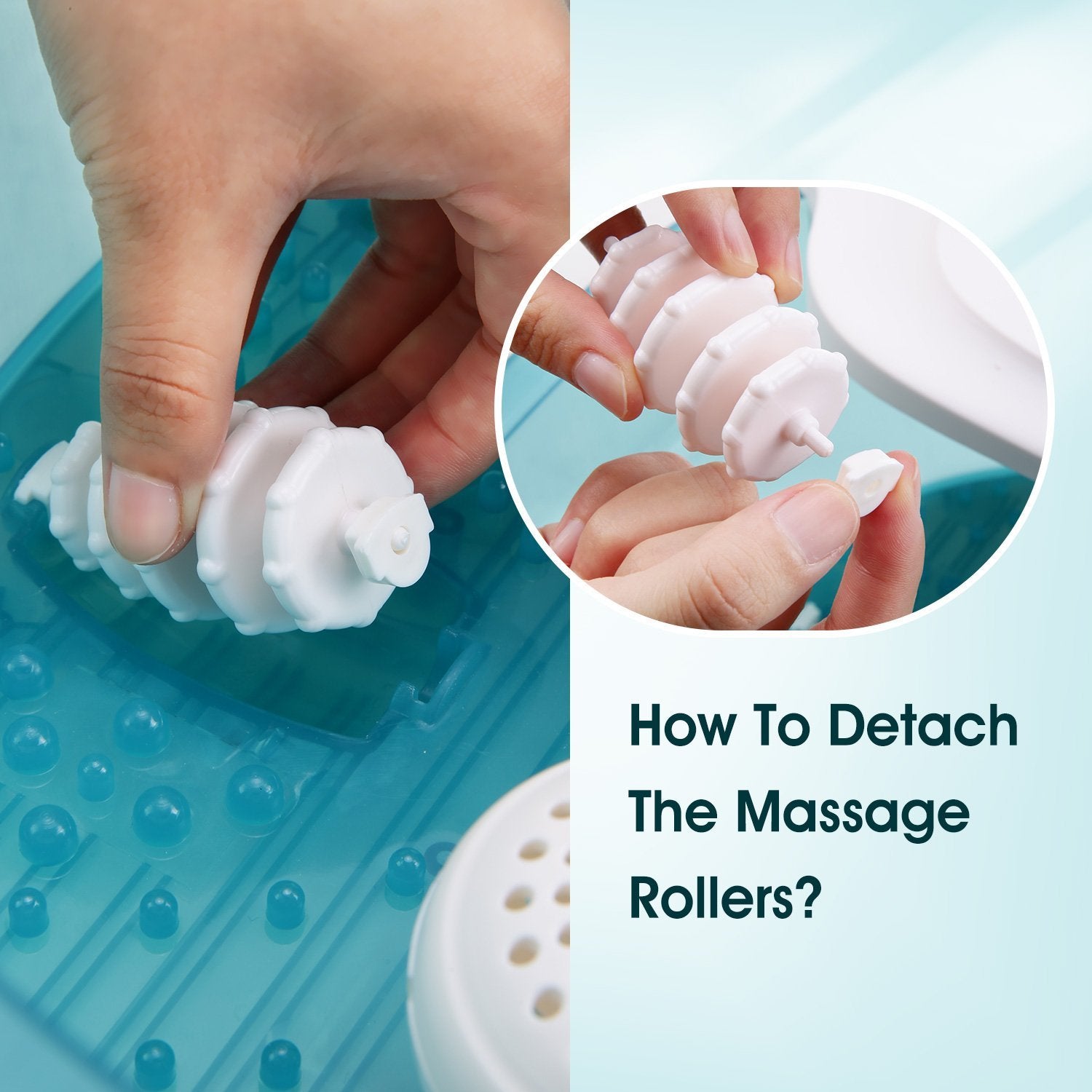 Foot Spa/Bath Massager with Heat Bubbles Vibration 3 in 1 Function, 4 Massaging Rollers Pedicure for Tired Feet Help Sleep Home Use - NAIPO