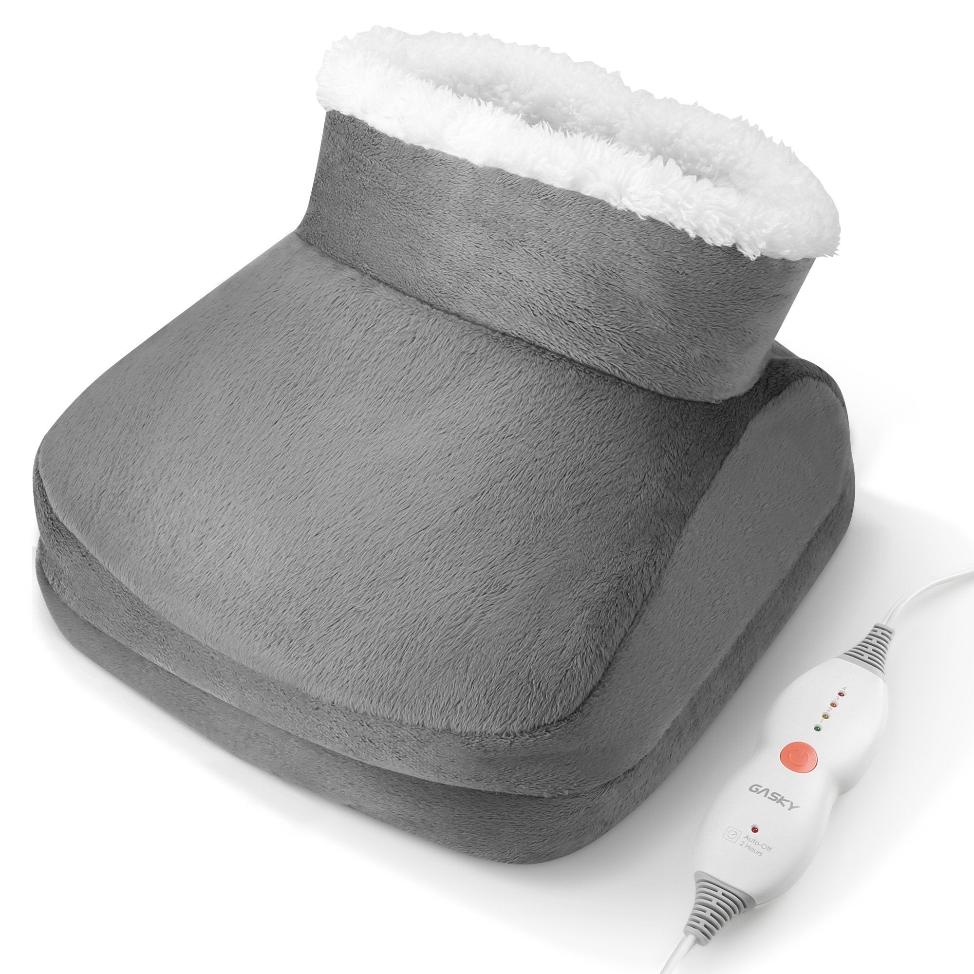 Load image into Gallery viewer, Foot Warmer Boots Heating Pad Rieleve Foot Leg Pain &amp; Soreness, Ultra-Soft Fast-Heating with 4 Temperature Settings, Auto Shut-Off, One Size Fits Most, Use Under Desk or on Sofa, Machine Washable - NAIPO
