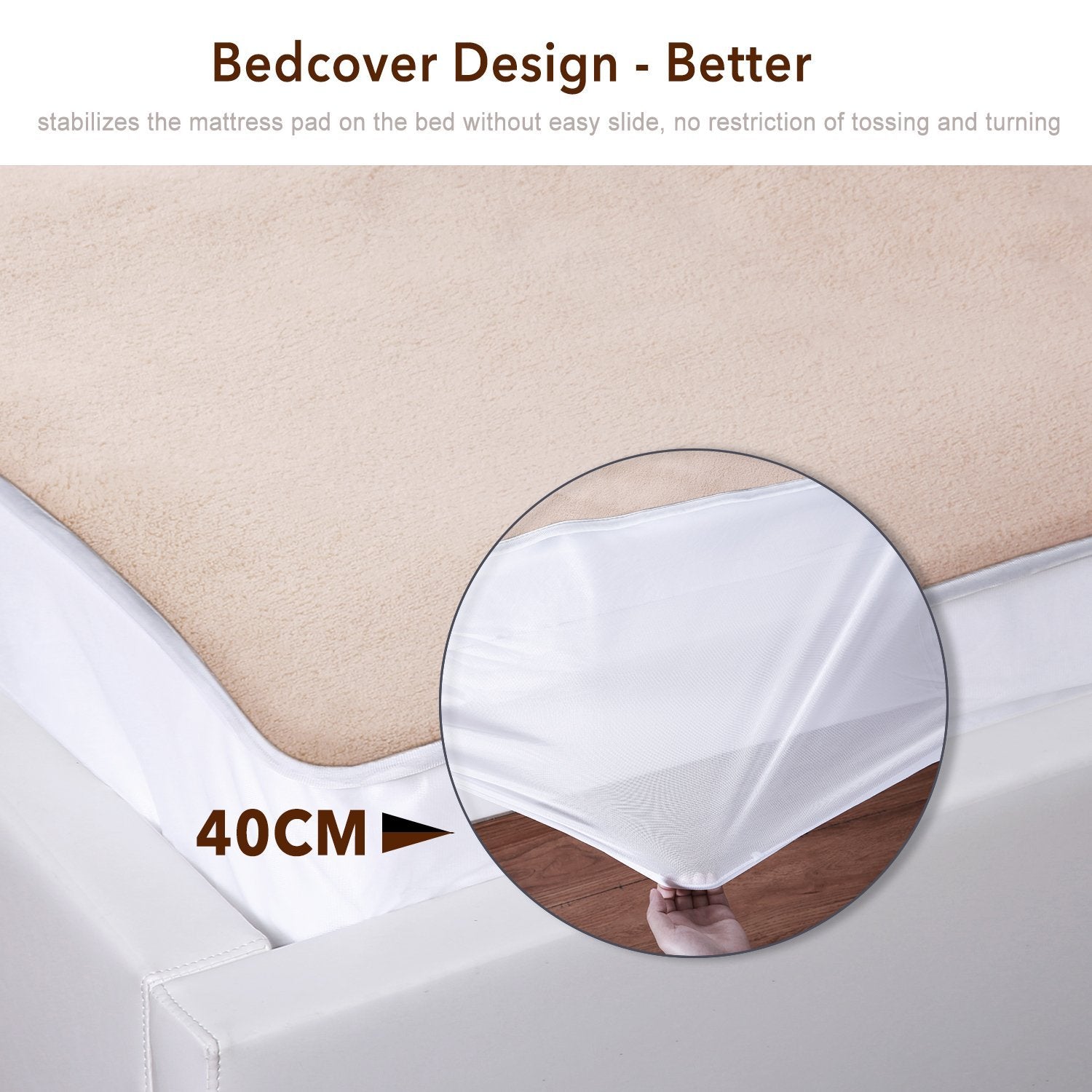 Heated Mattress Pad Underblanket Dual Controller for 2 Users Soft Flannel 10 Heating Levels & 9 Timer Settings Fast Heating,Twin - NAIPO
