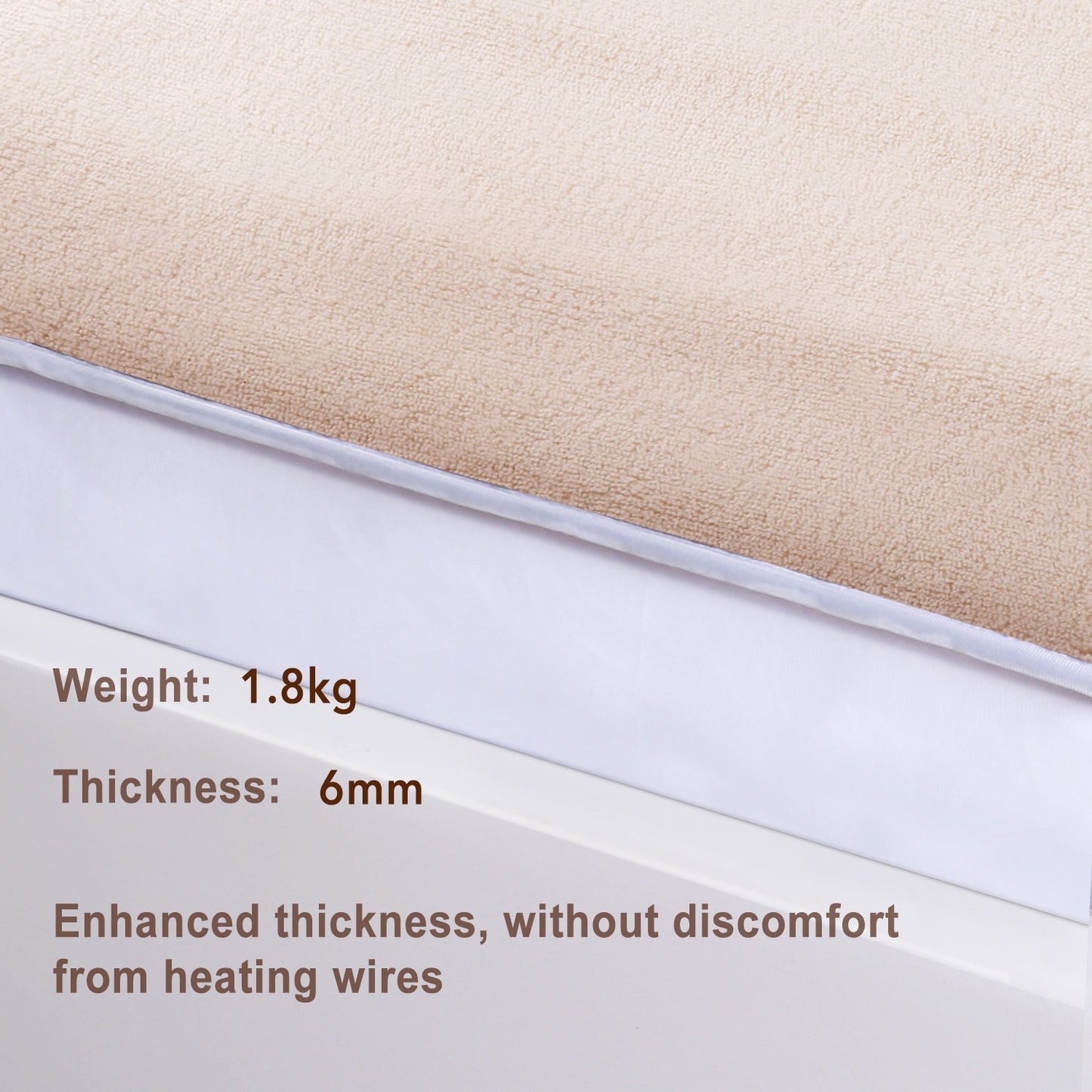 Heated Mattress Pad Underblanket Dual Controller for 2 Users Soft Flannel 10 Heating Levels & 9 Timer Settings Fast Heating,Twin - NAIPO