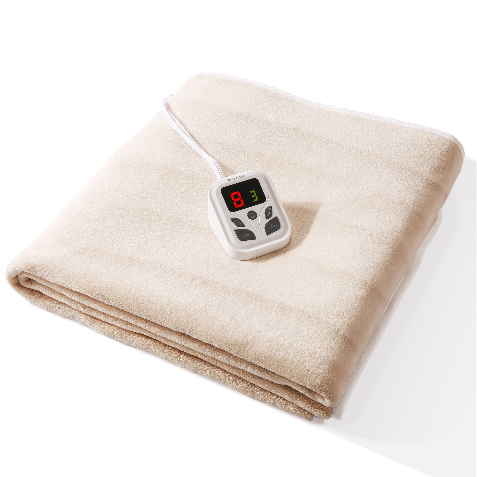 Heated Mattress Pad Underblanket Dual Controller for 2 Users Soft Flannel 10 Heating Levels & 9 Timer Settings Fast Heating,Twin - NAIPO