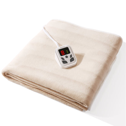 Heated Mattress Pad Underblanket Dual Controller for 2 Users Soft Flannel 10 Heating Levels & 9 Timer Settings Fast Heating,Twin - NAIPO