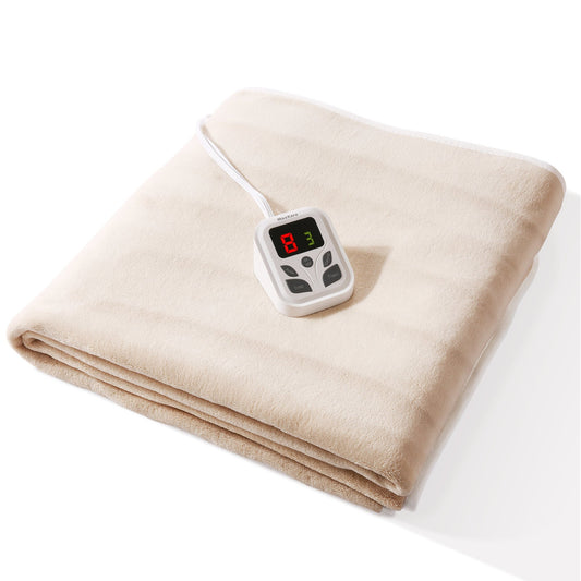 Heated Mattress Pad Underblanket Dual Controller for 2 Users Soft Flannel 10 Heating Levels & 9 Timer Settings Fast Heating,Twin - NAIPO