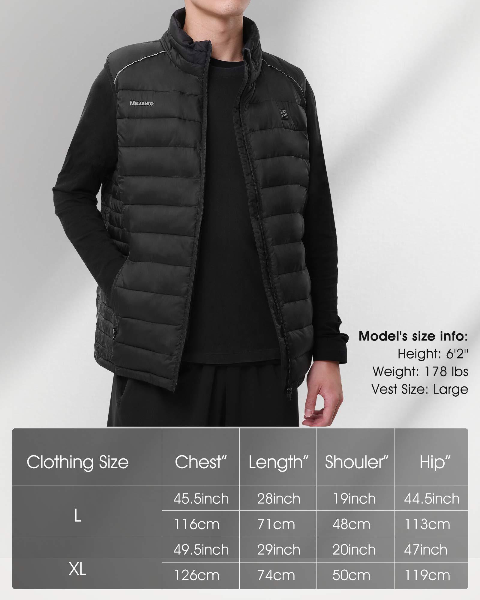 Heated Vest, Lightweight Outdoor Clothing with Battery Pack, 4 Large Heating Panels - NAIPO