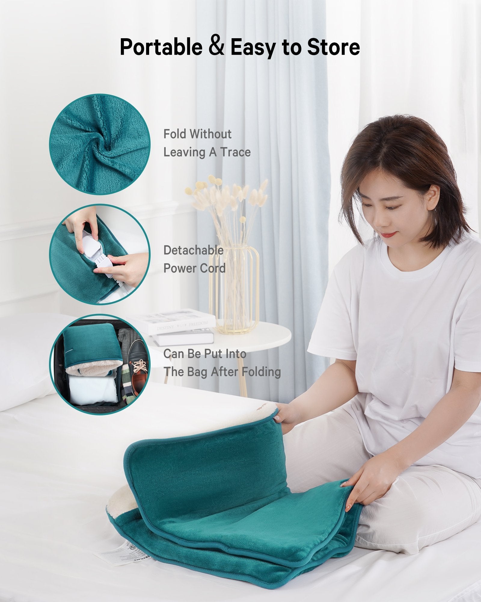 Load image into Gallery viewer, Heating Pad Electric Foot Warmer - Extra Large Size 20in x 32in Full-Body Use for Feet, Back, Shoulders with Auto Shut Off - NAIPO
