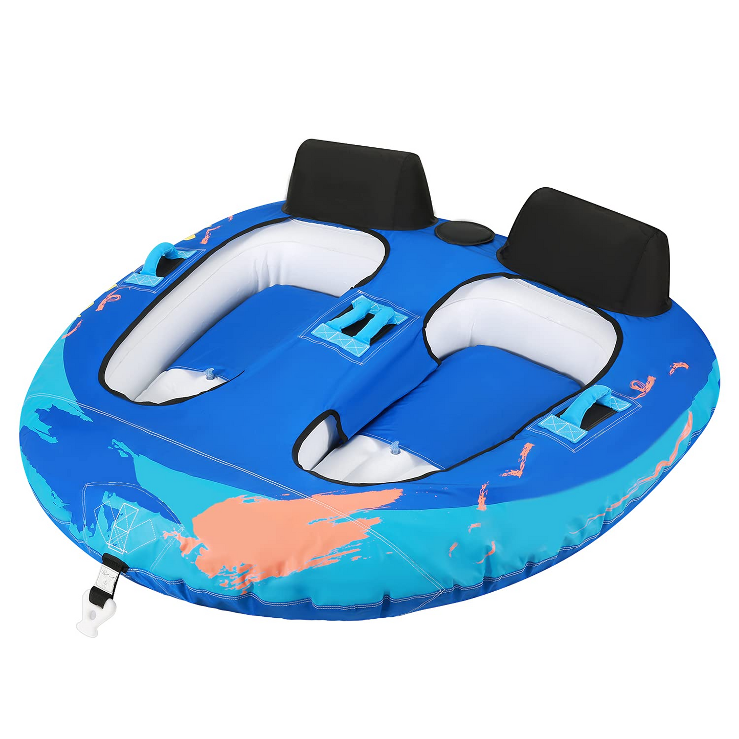 Maxkare Towable Tube for Boating 2 Rider for Youth & Adult Have Fun Outdoor, Blue