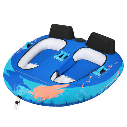 Maxkare Towable Tube for Boating 2 Rider for Youth & Adult Have Fun Outdoor, Blue