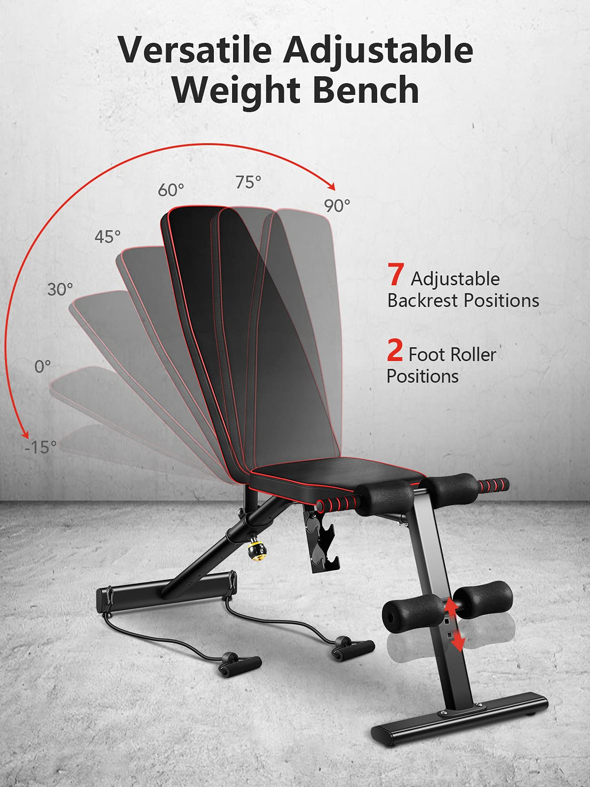 Maxkare Weight Bench Adjustable Workout Bench with Dumbbell and