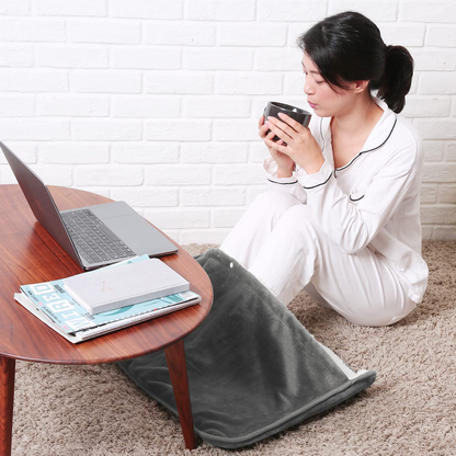 Maxkare Heating Pad Electric Foot Warmer - 20in x 32in Extra Large Size Full-Body Use for Feet, Back, Shoulders with Auto Shut Off, Grey