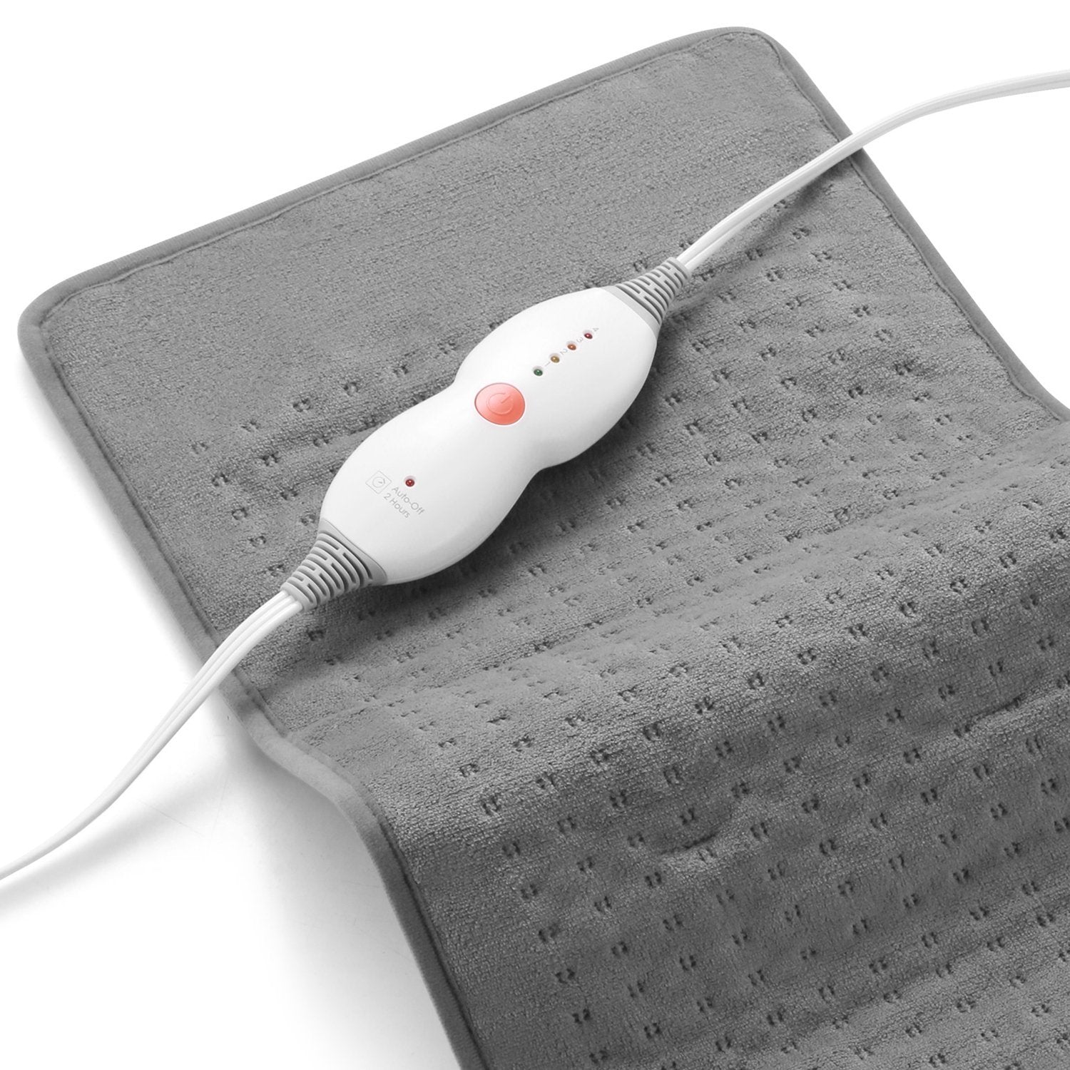 Load image into Gallery viewer, Large 12&quot; x 24&quot; Size Heating Pad with 3 Heat Settings and 2 Hour Auto shut off, Iron Grey - NAIPO
