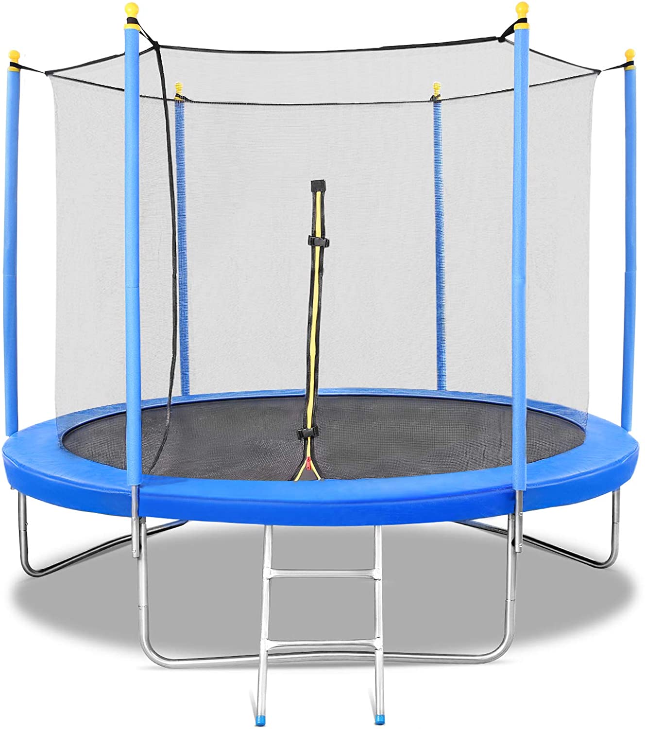 Load image into Gallery viewer, MaxKare 8 FT Trampoline with Enclosure Safety Net &amp; Spring Cover Rebounder for Kids Jumping Exercise Fitness, Indoor Outdoor Use, 300-500 LBS Weight Capacity - NAIPO
