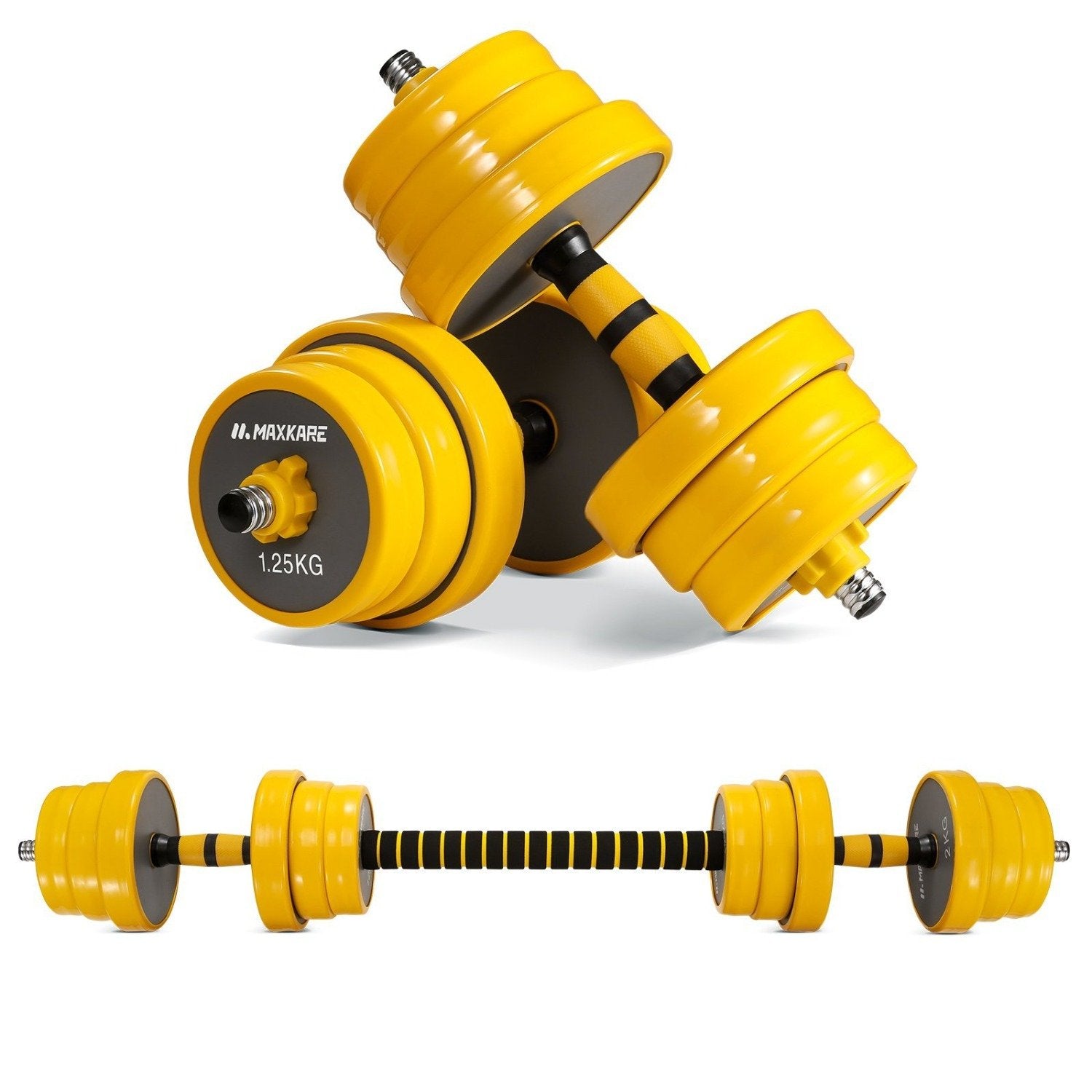 Adjustable Weight Dumbbell Barbell Set, 4-In-1 Dumbbell Set, 44 Lb...