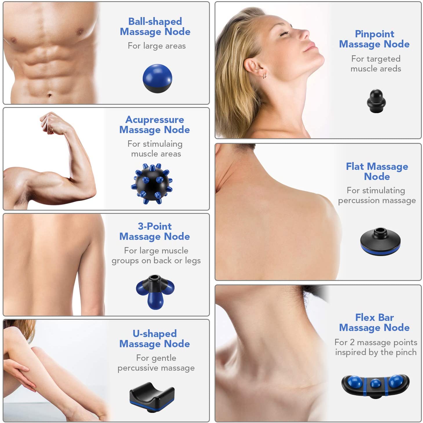 Cordless Handheld Massager with 7 Massage Nodes – MAXKARE