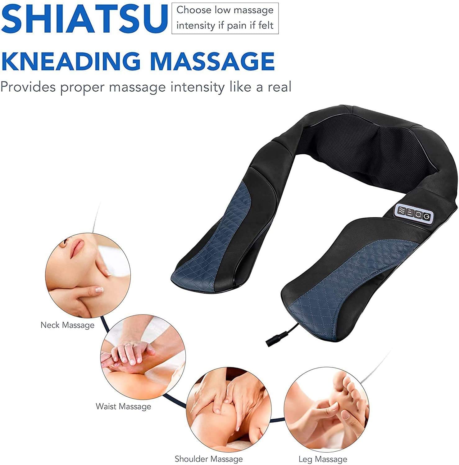 MaxKare Back Massager Pillow with Heat Shiatsu Massager Kneading Massa –  MAXKARE