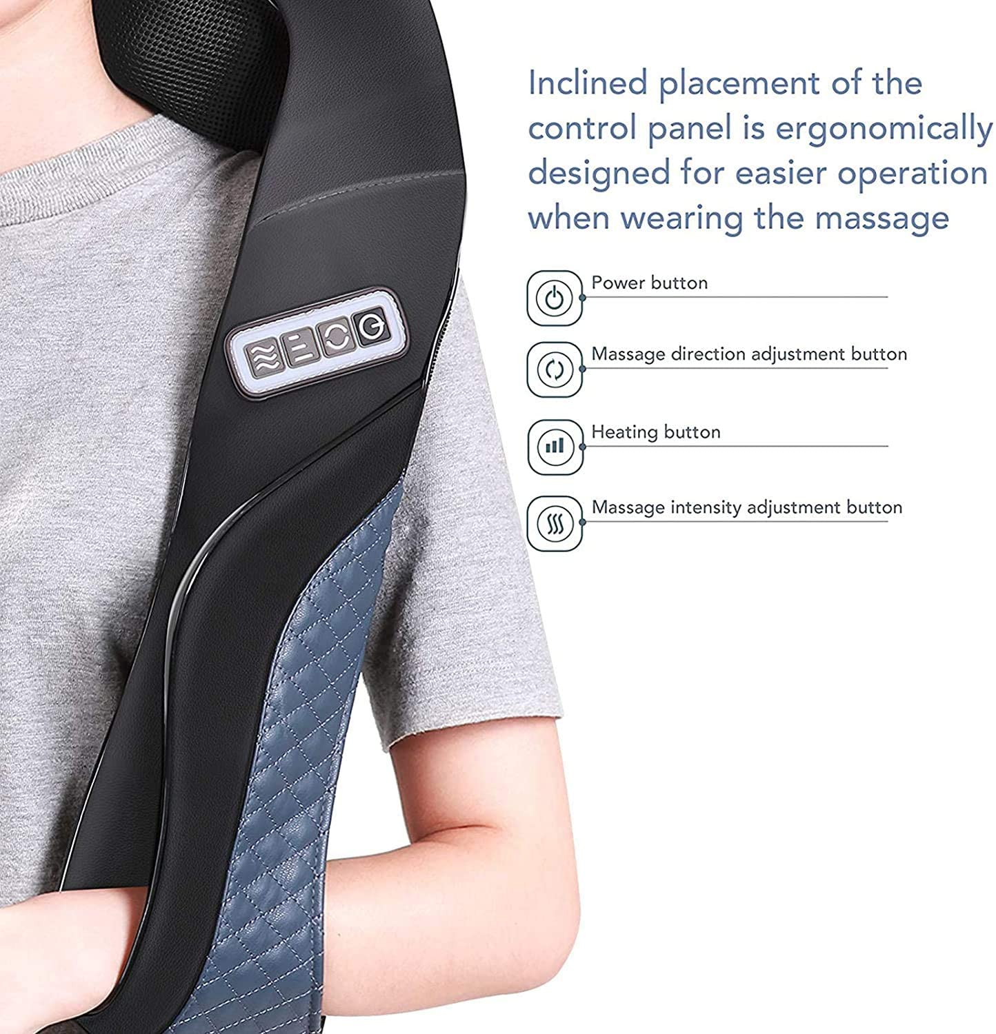 Shiatsu Neck Shoulder Massager Electric Back Massage with Heat – MAXKARE