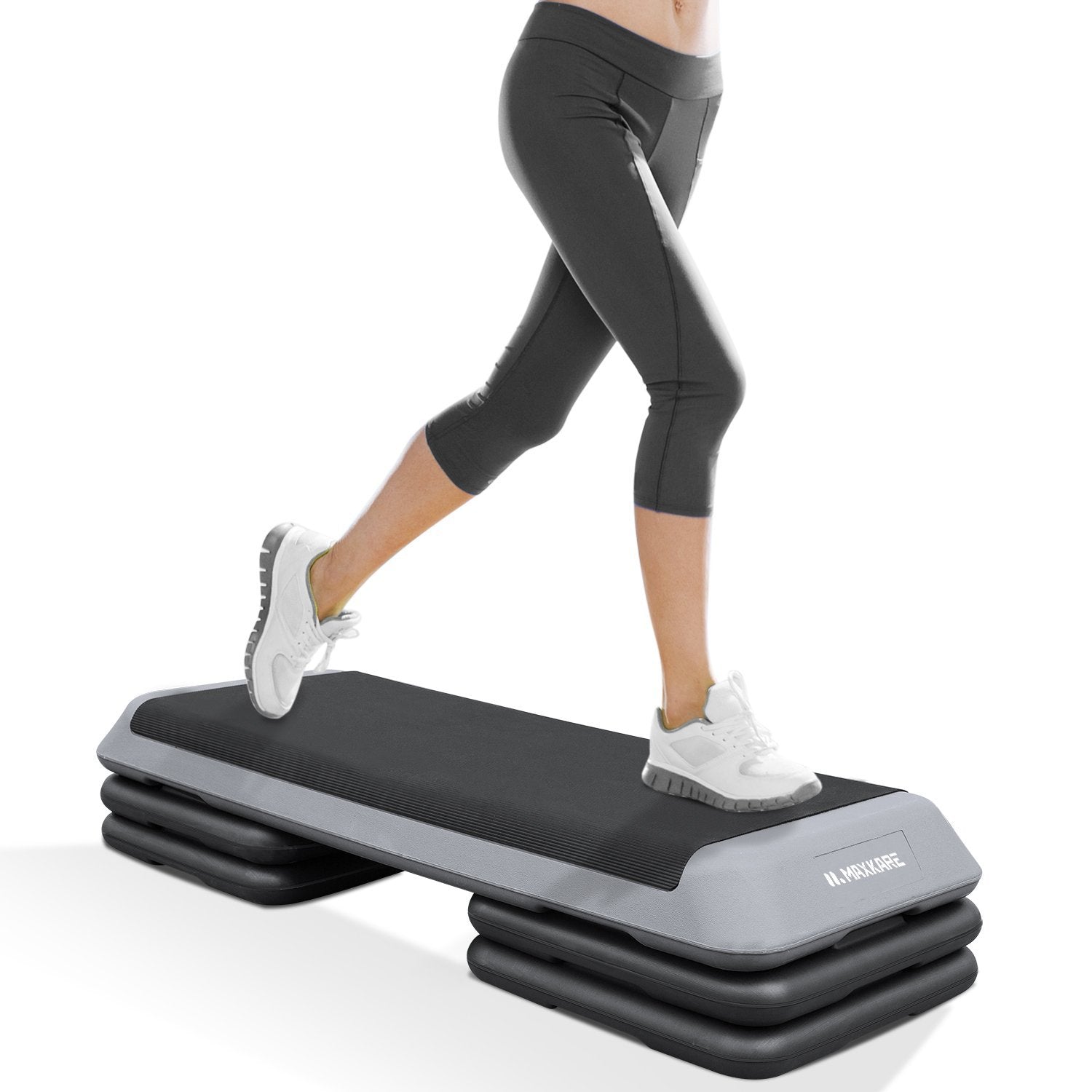 Load image into Gallery viewer, MaxKare Exercise Step Platform Adjustable Workout Aerobic Stepper with 4 risers in Fitness &amp; Exercise for Cardio &amp; Strength Training for Men &amp; Women - NAIPO
