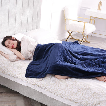 MaxKare Large Electric Heated Blanket Adjustable Timer 4 Heating Levels, Twin Size 62" x 84"in Heated Throw Blanket Auto-Off Feature Machine-Washable Fabrics Full Body Comfort - NAIPO