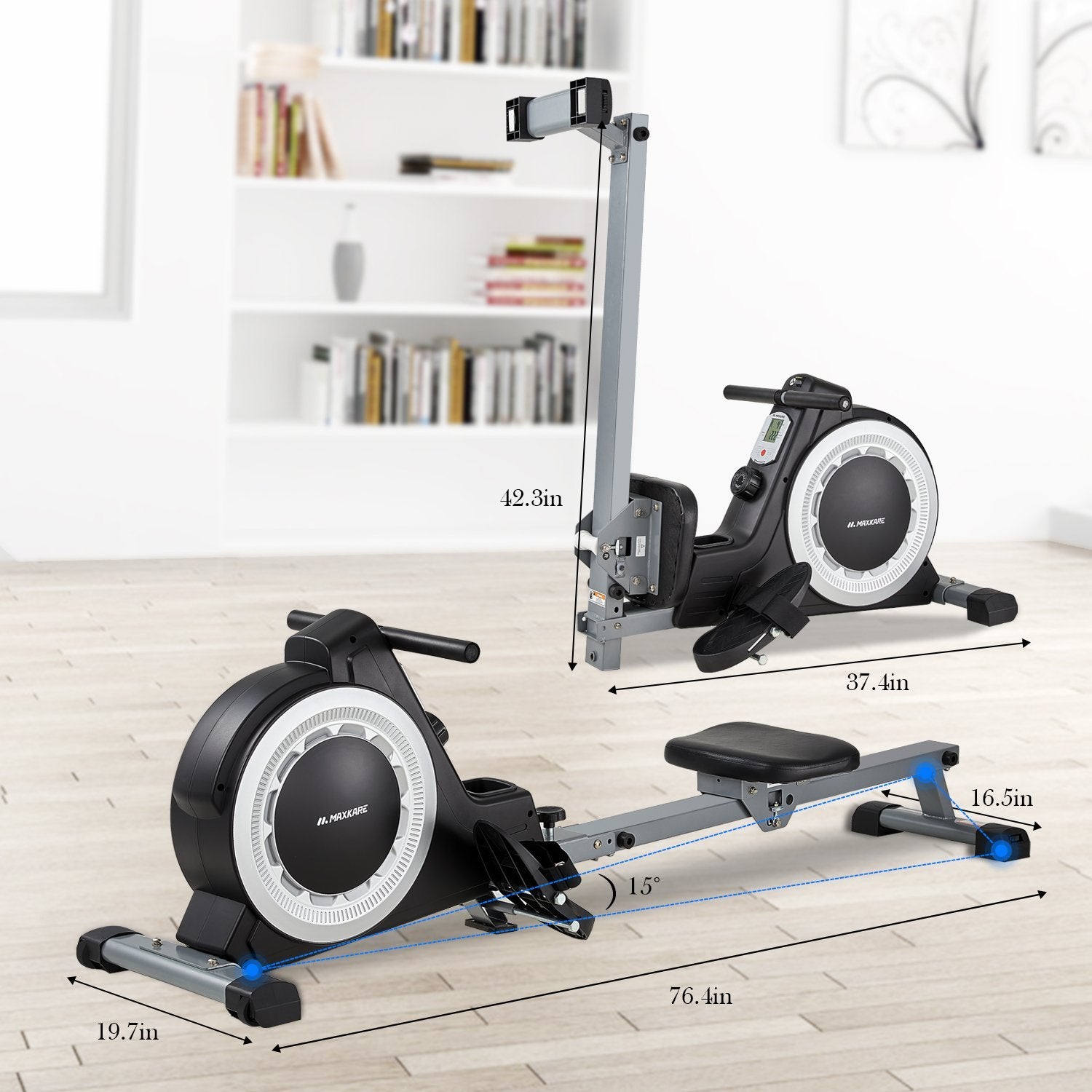 Load image into Gallery viewer, MaxKare Magnetic Rowing Machine Indoor Use - NAIPO
