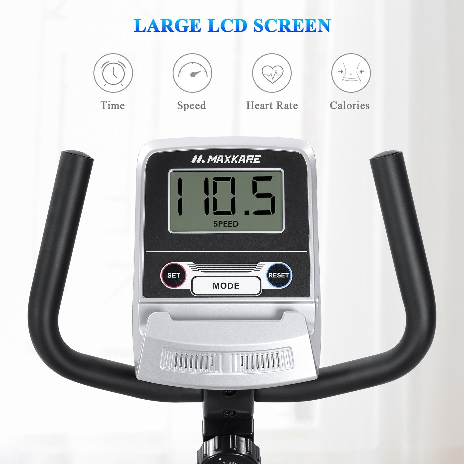 Load image into Gallery viewer, MaxKare Recumbent Exercise Bike Stationary Magnetic Resistance 8 Levels Adjustable Static Indoor Cycling Bike with Large LCD Monitor &amp; Ipad Holder for All Ages - NAIPO
