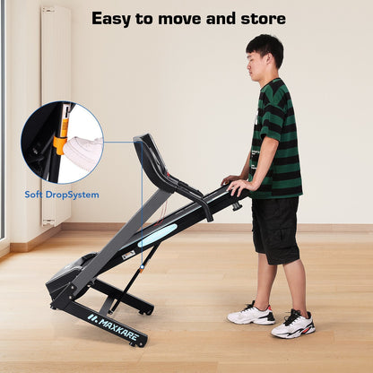 MaxKare Treadmill with 12% Auto Incline Folding Treadmill Running Machine 2.5 HP Power 8.5 MPH Speed with 15 Preset LCD Display for Home Use - NAIPO