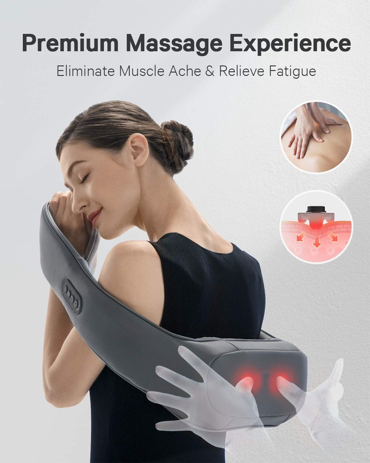 Naipo Neck & Back Massager with Heat and Vibration – MAXKARE