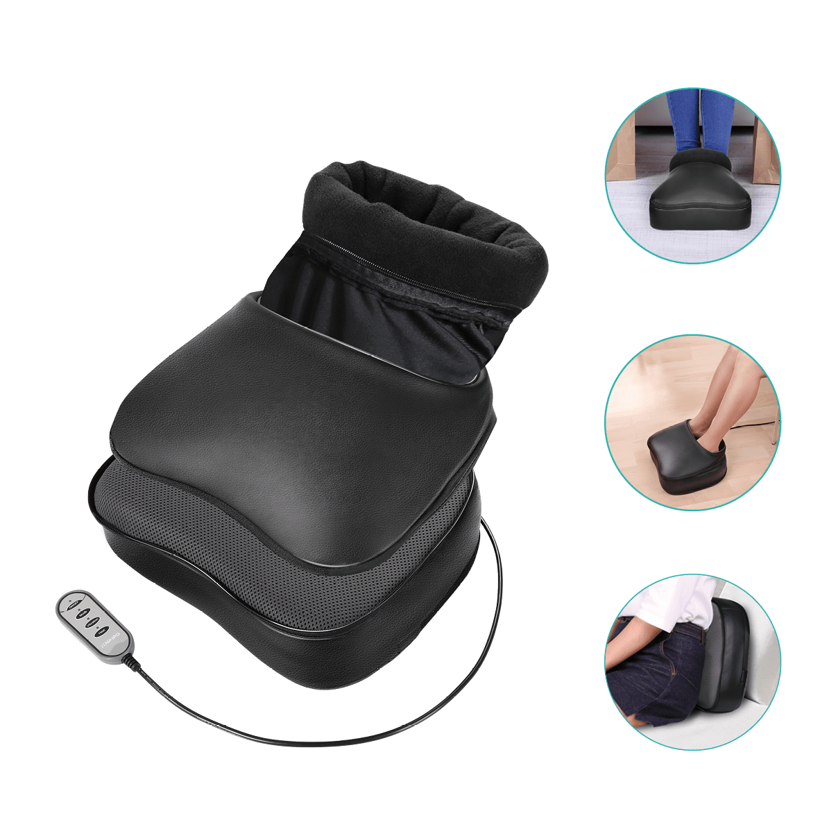 Naipo Foot & Back Massager with Heat Shiatsu Back Massager Deep Kneading and Vibrating - NAIPO