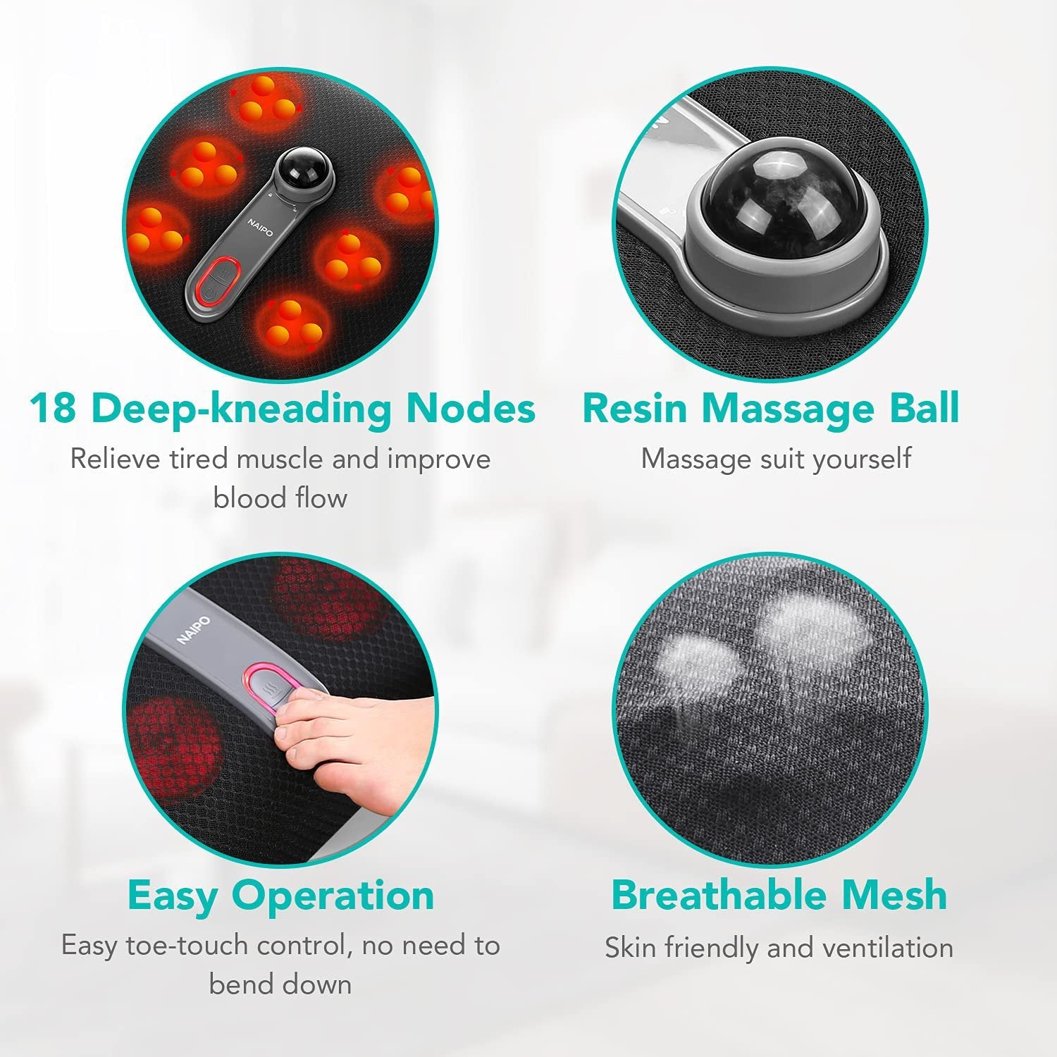 Load image into Gallery viewer, Naipo Foot Massager with Heat and Deep Kneading - NAIPO
