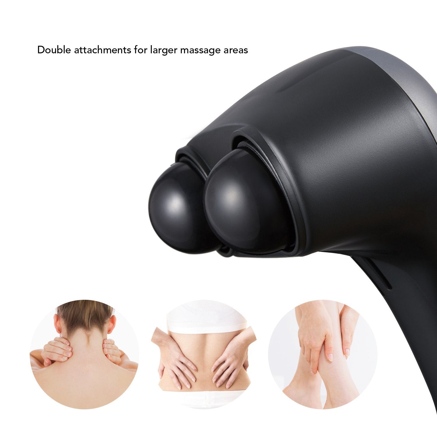 Load image into Gallery viewer, Naipo Handheld Dual-node Percussion Massager with Replaceable Attachments - NAIPO
