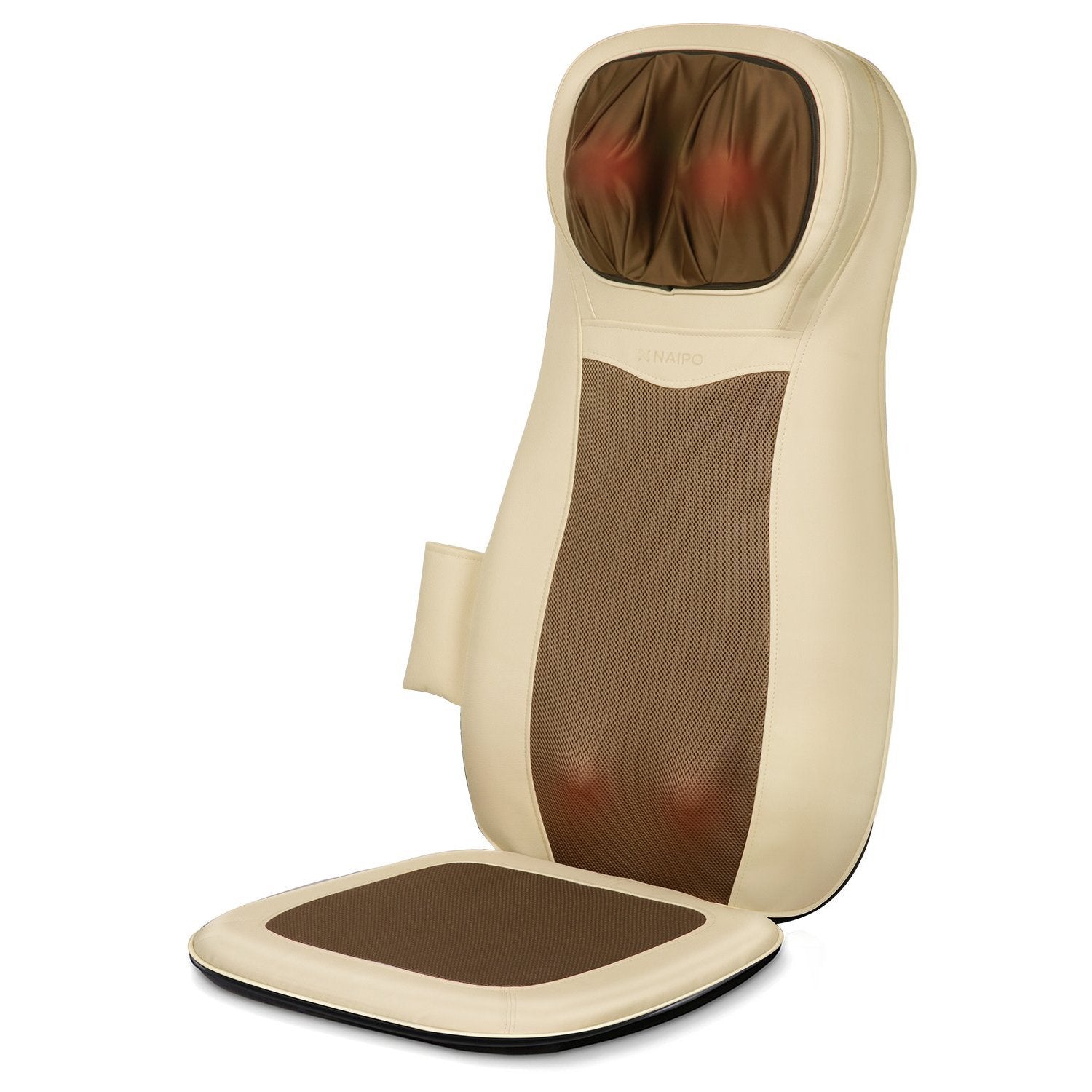Load image into Gallery viewer, Naipo Neck &amp; Back Massager with Heat and Vibration (Beige) - NAIPO
