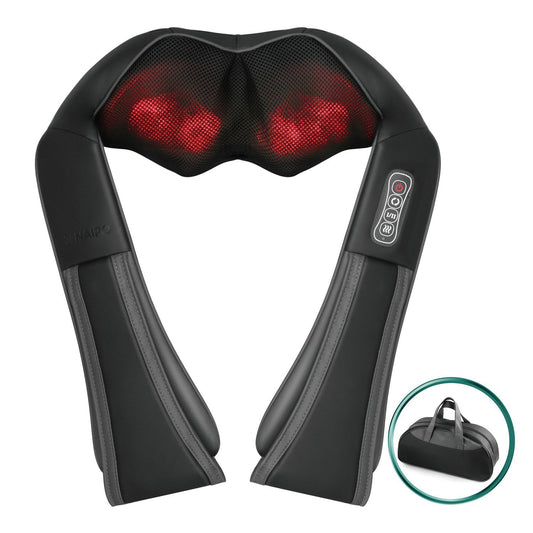 Naipo Rechargeable Cordless Shiatsu Massager for Neck and Shoulder - NAIPO